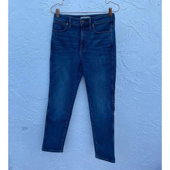 Madewell Womens Flat Front Mid Rise Stovepipe Jeans Denim Blue Sz 27 - Picture 12 of 12